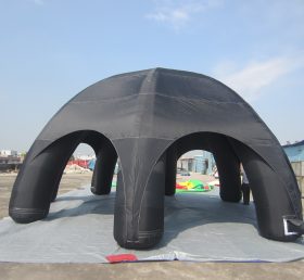 Tent1-23 黒い広告ドームを備えた空気入りテント