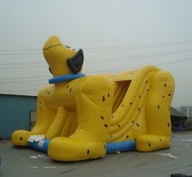 T8-539 黄色い犬の子供用空気入り滑り台