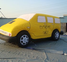 S4-193 黄色の車の広告に空気を入れる