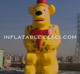 Cartoon1-727 黄色い熊のインフレーションキャラクター