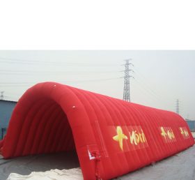 Tent1-364 赤い空気入りトンネルテント