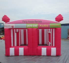 Tent1-533 パーティーハウスレンタル用赤い空気入りテント