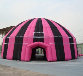 Tent1-370B ブラックピンクの空気入りドーム